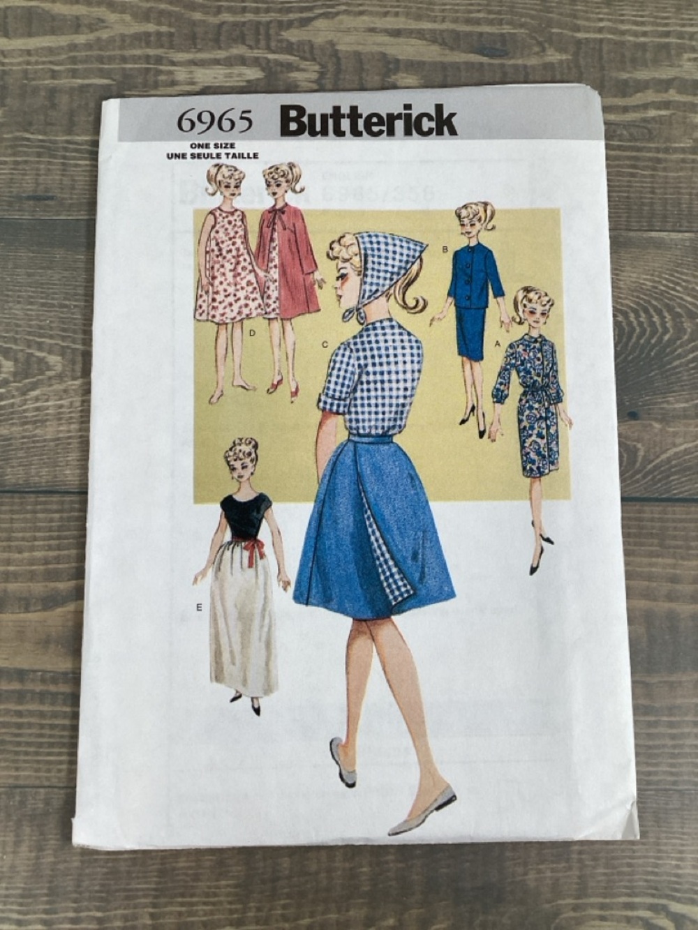2001 Butterick 6965 Sewing Pattern 11.5" Fashion Doll Clothes Barbie UNCUT FF